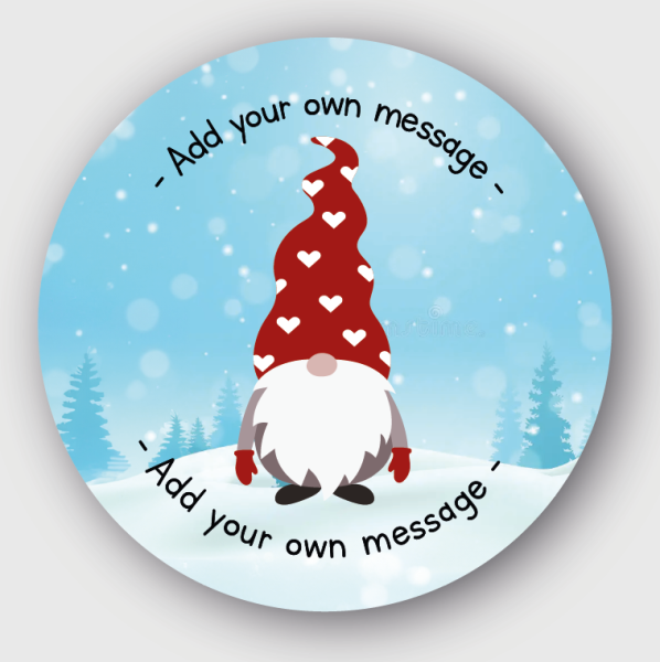 24 Personalised Christmas Stickers Mixed Gonk